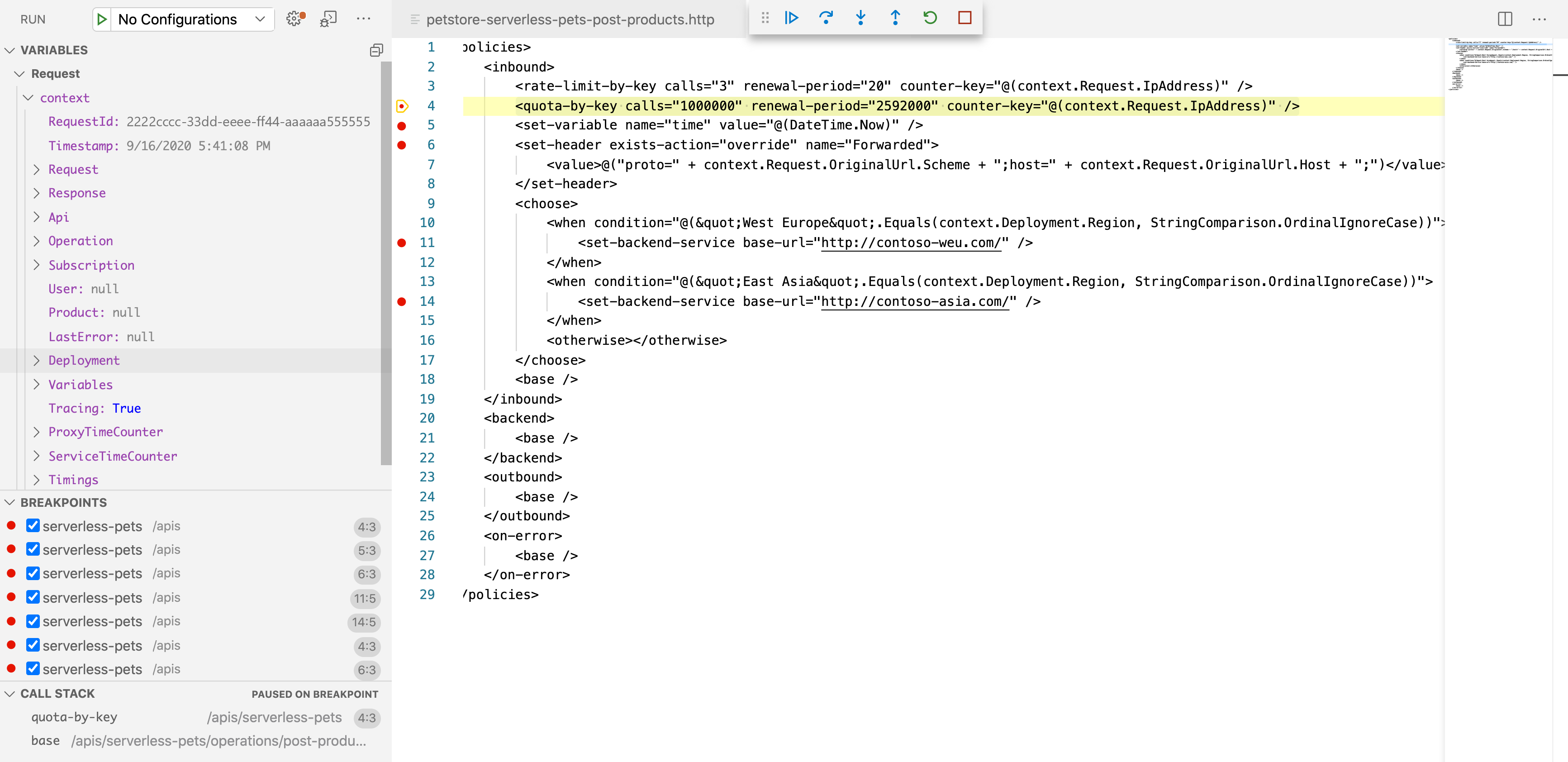 APIM Policy in Debug Mode